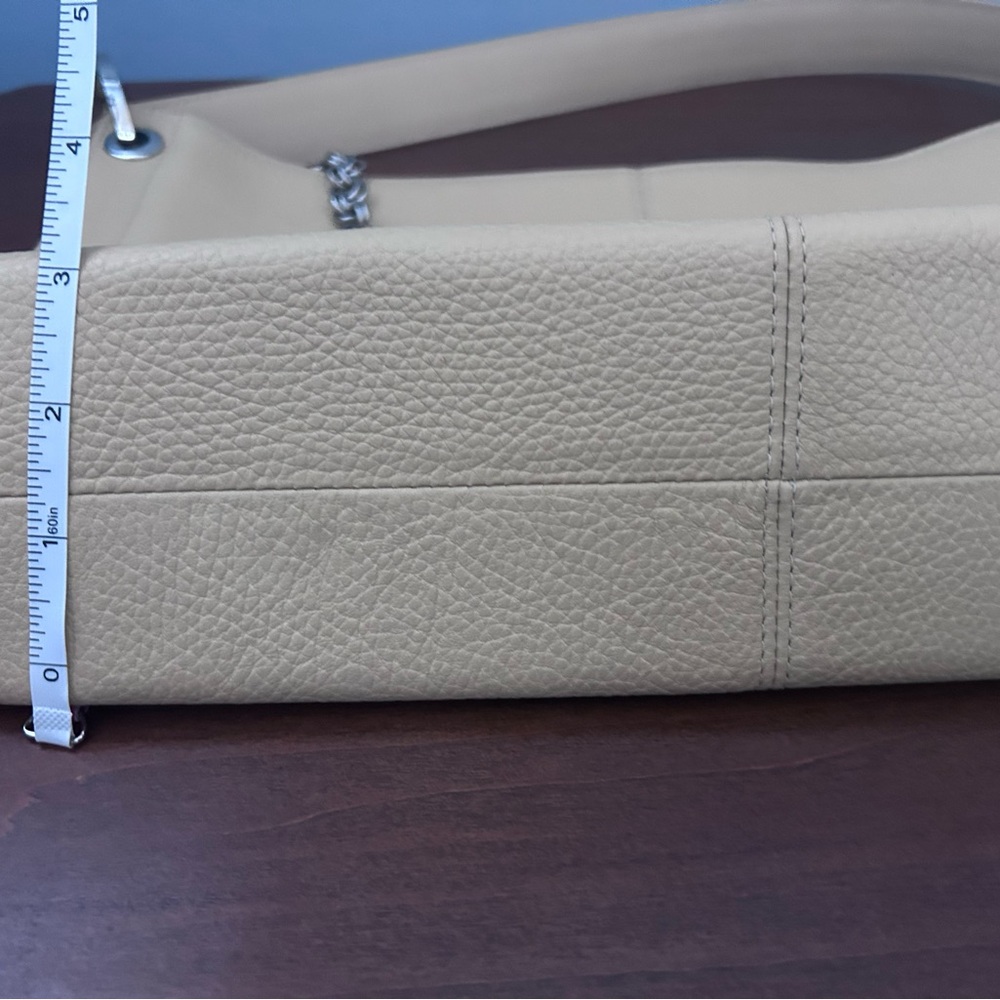 del rio made in Costa Rica pale yellow cowhide hand bag - Picture 14 of 16